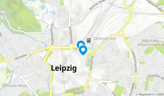 Kartenausschnitt Leipzig Hbf